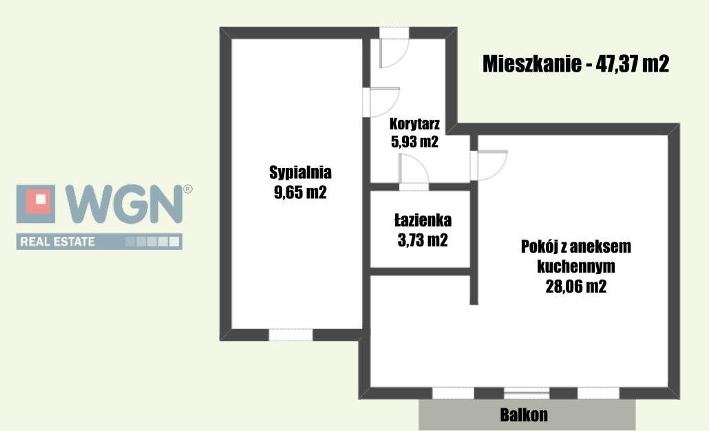 Plan graficzny mieszkania-komorniki