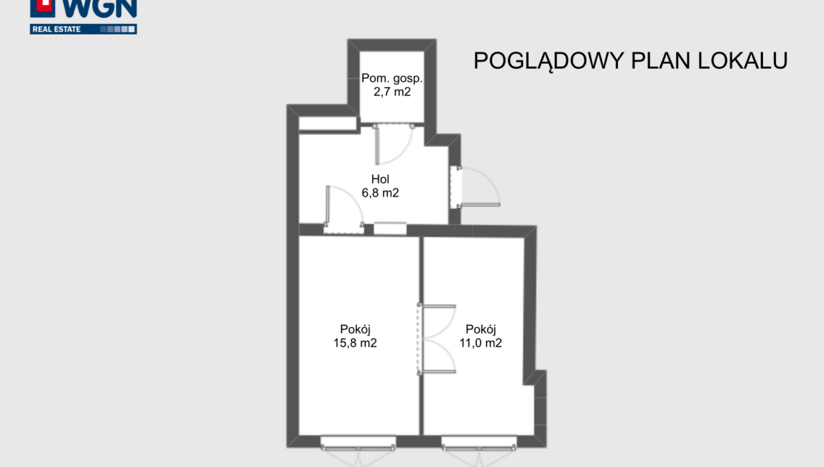 Poglądowy plan lokalu ul. Grunwaldzka 11, 13.06.2024