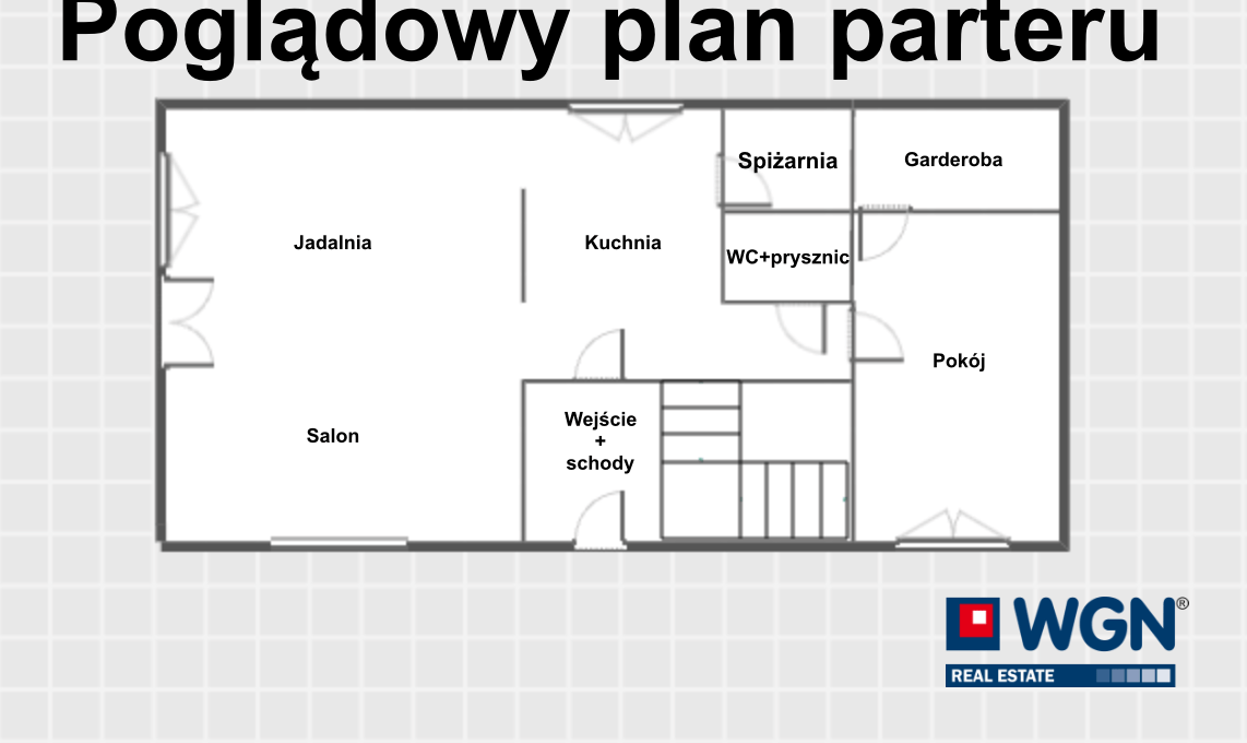 Poglądowy plan parteru-D ul. Główna 105, Biskupice