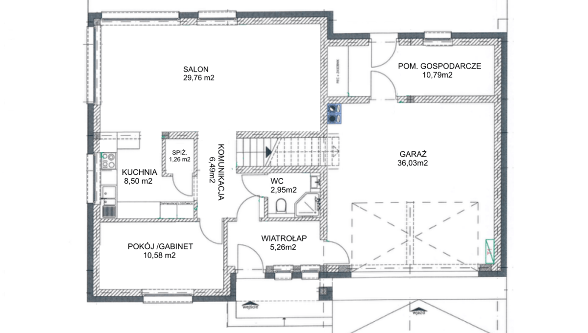 Słopanowo POGLĄDOIWY PLAN PARTERU