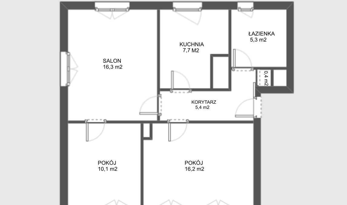 Gwiażdzista Poglądowy Plan Mieszkania.44.12