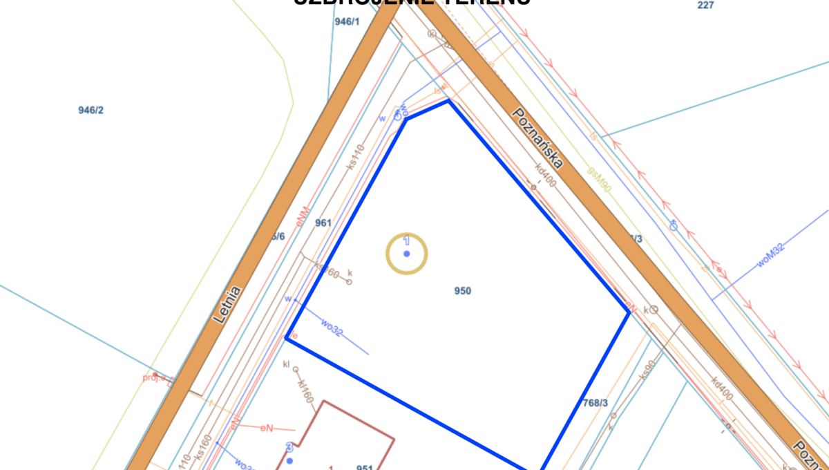 Kiekrz Letnia 1 uzbrojenie terenu