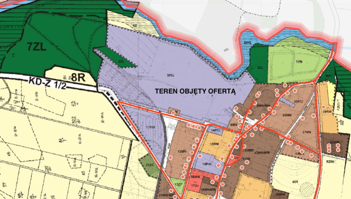 Print screen 2 z MPZP Pastuchów okolica